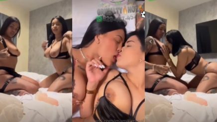 Mami Kim y Aidelis Estrella putiando una con la otra