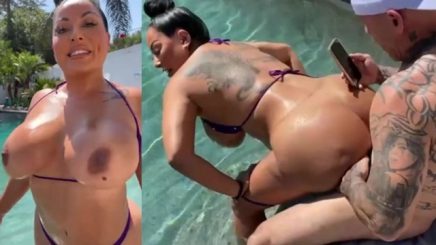 Kiara Mia enjoys sunny days fucking by the pool