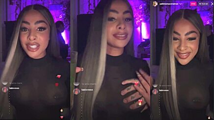 Yailin expones sus Tetas Grande en Live de Instagram