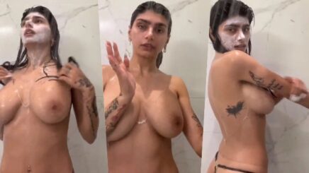 Mia Khalifa needs company for the shower